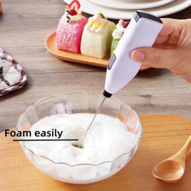 Batidor Eléctrico de Mano Mini - Espumador de Leche para Café y Cocina