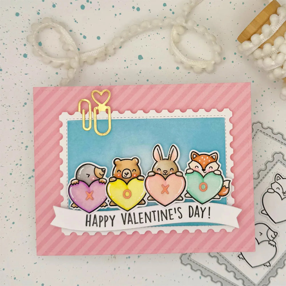 Troqueles de Corte de Metal con Tema de San Valentín, para Repujado y Recorte, para Manualidades, Tarjetas y Scrapbooking