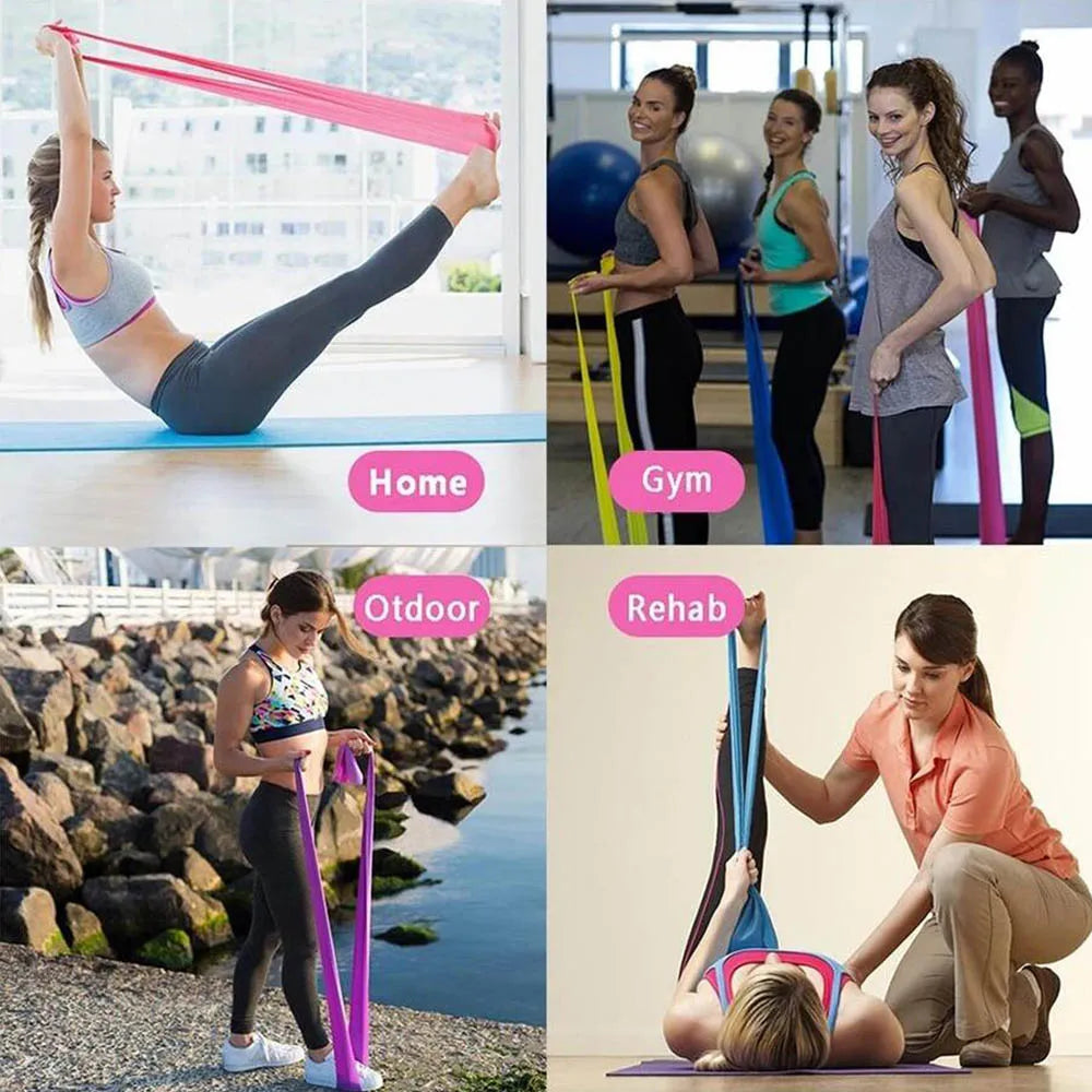 Bandas de resistencia para hacer ejercicio, terapia física, entrenamiento físico al aire libre, Pilates, gimnasio en casa, banda elástica