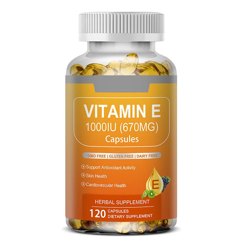 Vitamina E Bunkell | Antioxidante para Piel Hidratada, Salud Ocular y Apoyo al Sistema Inmunológico (30 / 60 / 120 cápsulas)