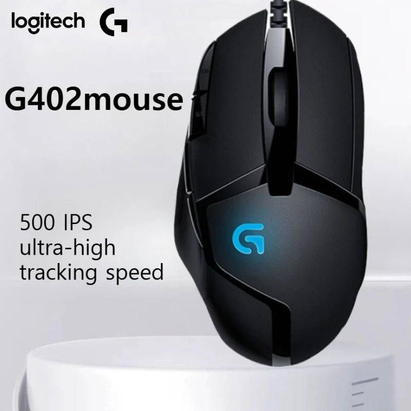 Ratón para juegos Logitech G402, con seguimiento de alta velocidad y efectos de sonido estéreo, es imprescindible para los jugadores. Toque cómodo
