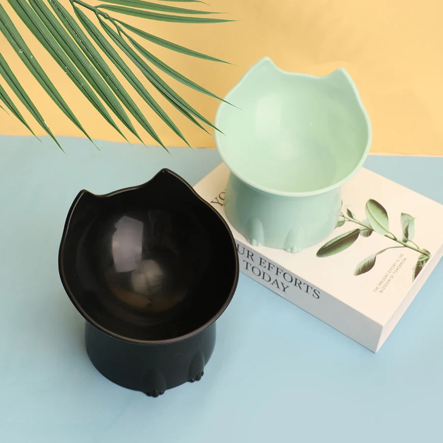Cuenco Elevado Antivómito para Gatos | Plato Inclinado Antipunta que Protege el Cuello – Ideal para Gatitos y Adultos