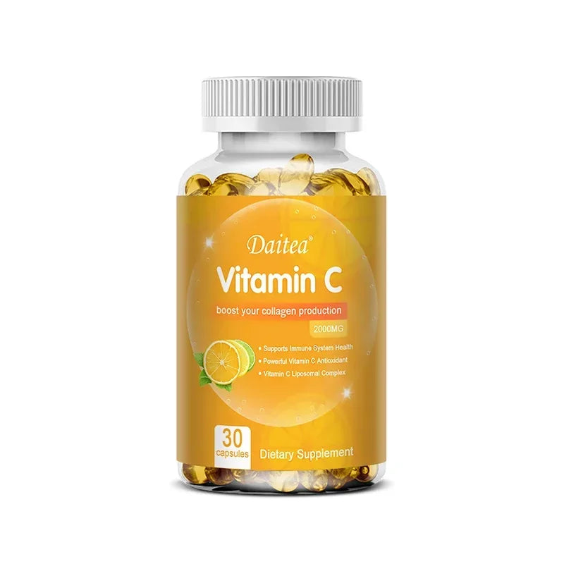 Vitamina C 2000 mg Daitea | Antioxidante Potente para Inmunidad, Piel, Cabello y Uñas