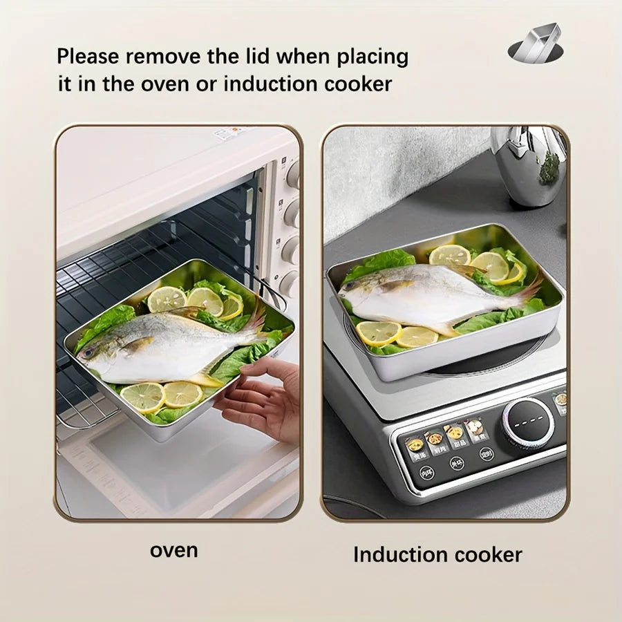 Juego de contenedores de almacenamiento de alimentos de acero inoxidable de 3 piezas, organizadores de cocina herméticos sin BPA para frigorífico/despensa/productos secos