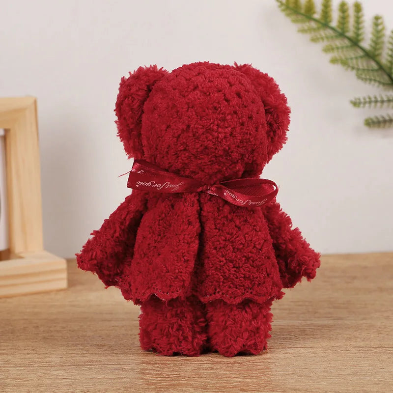1-10 Uds. Toalla de oso de peluche, regalo para Baby Shower, recuerdos de fiesta de cumpleaños para niños, regalo de invitados de aniversario de boda, decoración navideña de Pascua