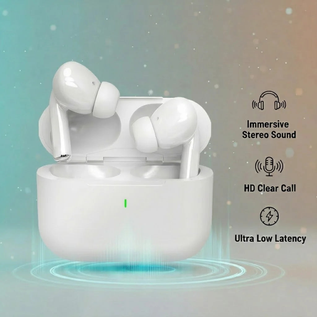 Auriculares A7 Pro con Cancelación Activa de Ruido - Bluetooth Deportivos con Carga Inalámbrica