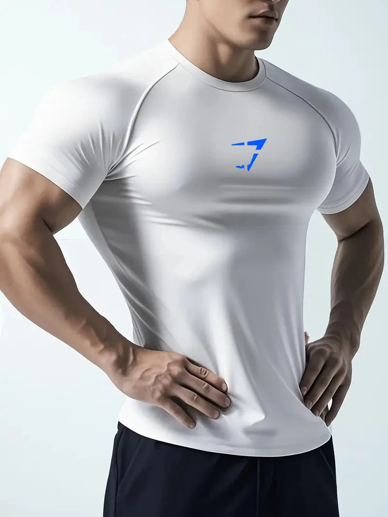 👕 Camiseta Fitness Deportiva para Hombre Transpirable, Alta Elasticidad y Secado Rápido | Ideal para Correr y Entrenar