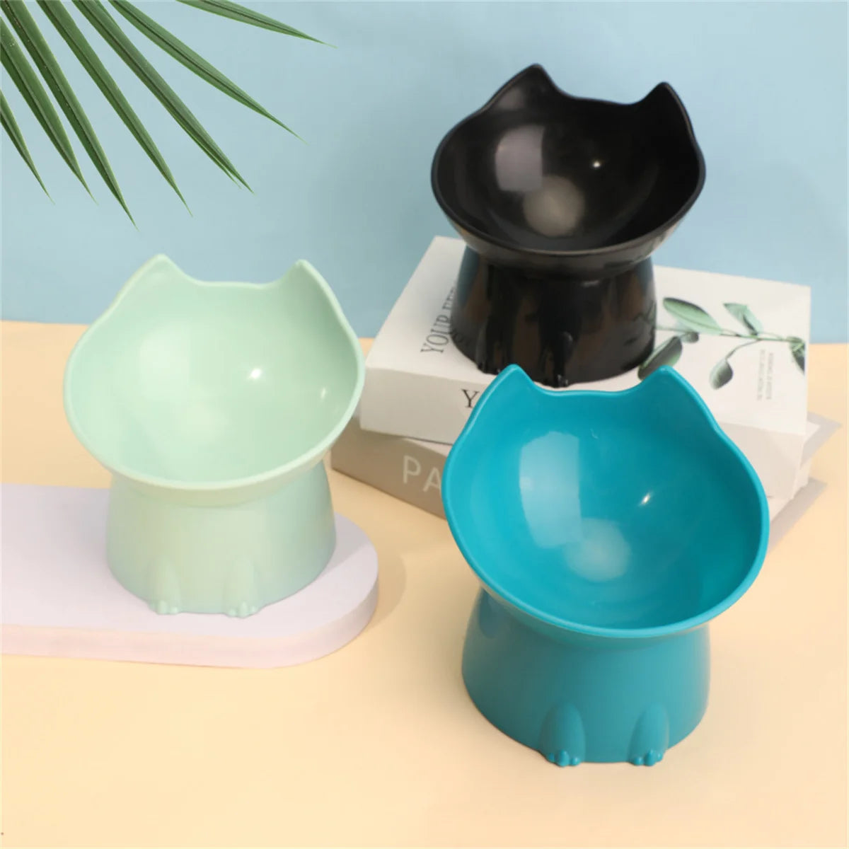 Cuenco Elevado Antivómito para Gatos | Plato Inclinado Antipunta que Protege el Cuello – Ideal para Gatitos y Adultos