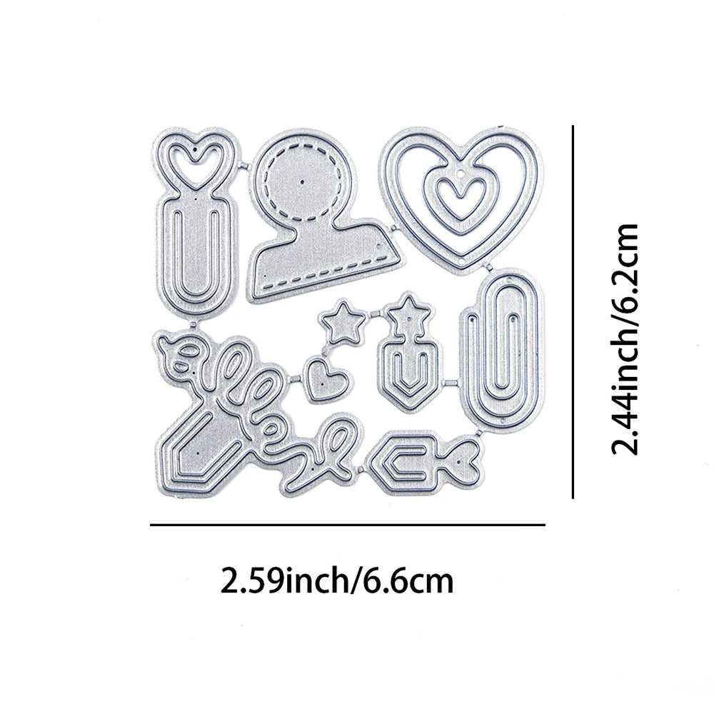 Troqueles de Corte de Metal con Tema de San Valentín, para Repujado y Recorte, para Manualidades, Tarjetas y Scrapbooking