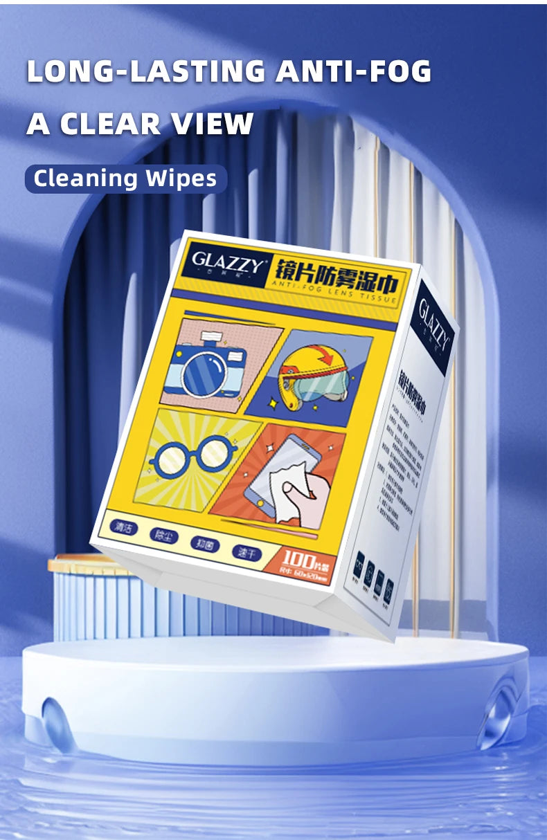 Toallitas Desechables para Gafas y Pantallas - Limpieza de Lentes (100 pcs)