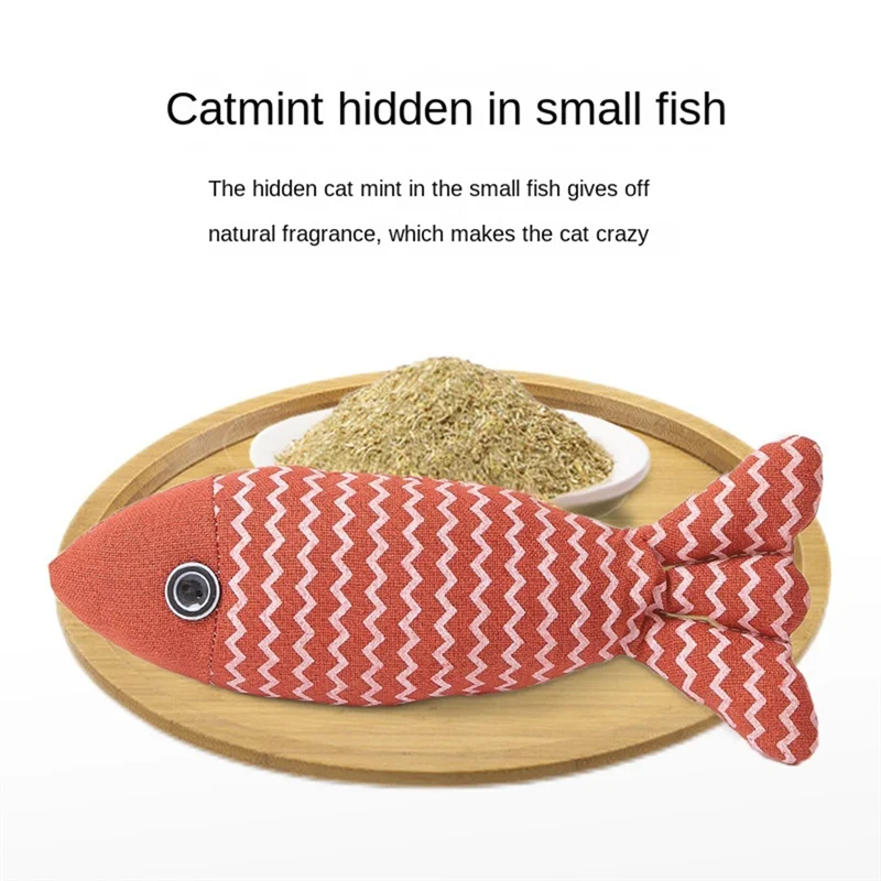 AA81-Pez para gatos, mascota con hierba gatera para masticar gatos para adultos de interior aburrido, paquete de 3