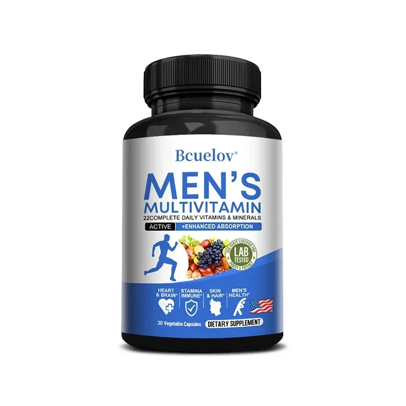 Multivitamina Completa para Hombres Didacat | Vitaminas A, C, D, E, Zinc y B12 para Energía, Inmunidad y Bienestar Integral