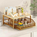Organizador de Cocina Multi-Nivel de Madera | Maximiza Espacio en Gabinetes y Encimeras – Estilo Vintage Elegante