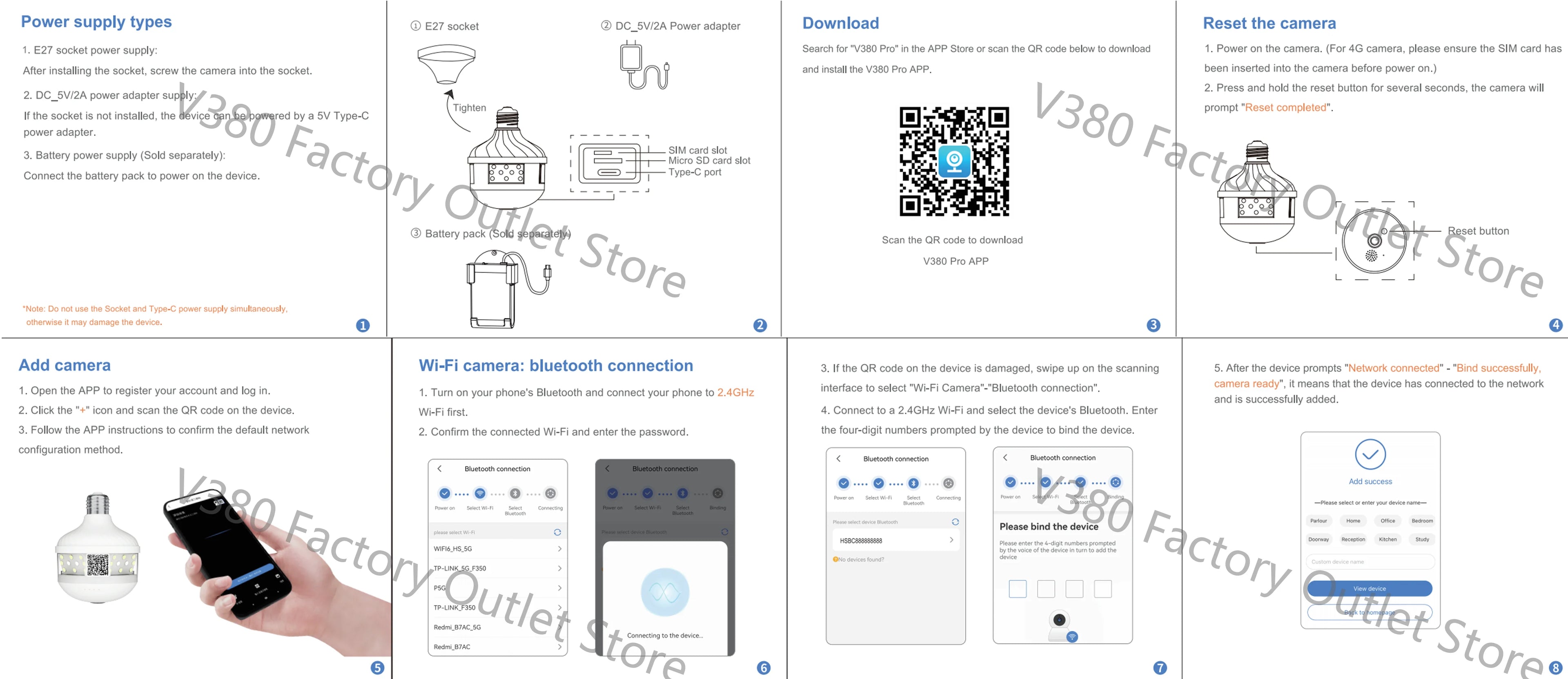 Cámara de Seguridad WiFi V380 Pro 4MP - Visión Nocturna Color, Detección Humana y Foco LED