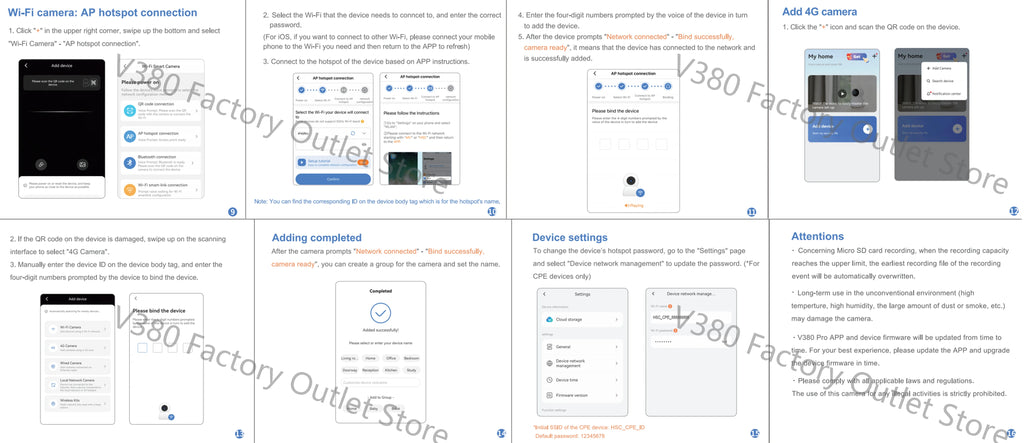 Cámara de Seguridad WiFi V380 Pro 4MP - Visión Nocturna Color, Detección Humana y Foco LED