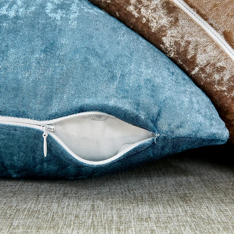 Almohada de terciopelo para sala de estar, cubierta de almohada supersuave de 60x60 cm, utilizada para lanzar sofá, decoración brillante