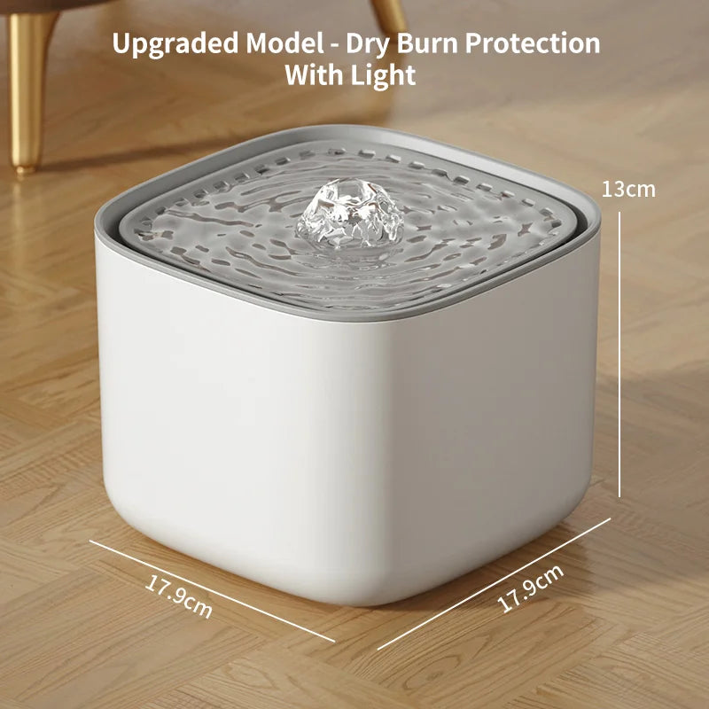 Fuente de agua para gatos de 3L, filtro de recircular automático, bebedero de agua para gatos de gran capacidad, dispensador de agua silencioso eléctrico USB para gatos