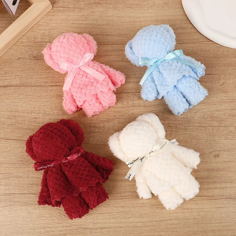 1-10 Uds. Toalla de oso de peluche, regalo para Baby Shower, recuerdos de fiesta de cumpleaños para niños, regalo de invitados de aniversario de boda, decoración navideña de Pascua