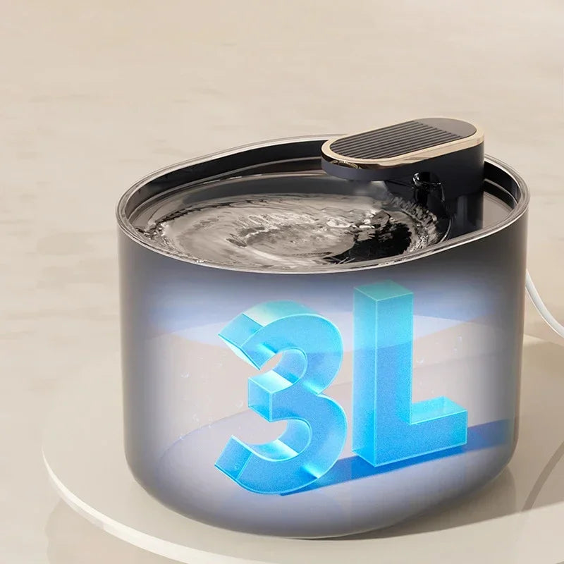 Bebedero Automático para Gatos y Perros 3L – Fuente de Agua Silenciosa con Filtro y USB