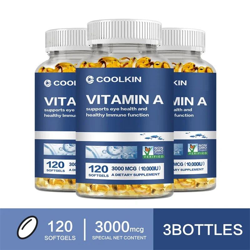 Vitamina A 10,000 UI Coolkin | Apoyo para la Salud de los Ojos, la Piel y el Sistema Inmunológico