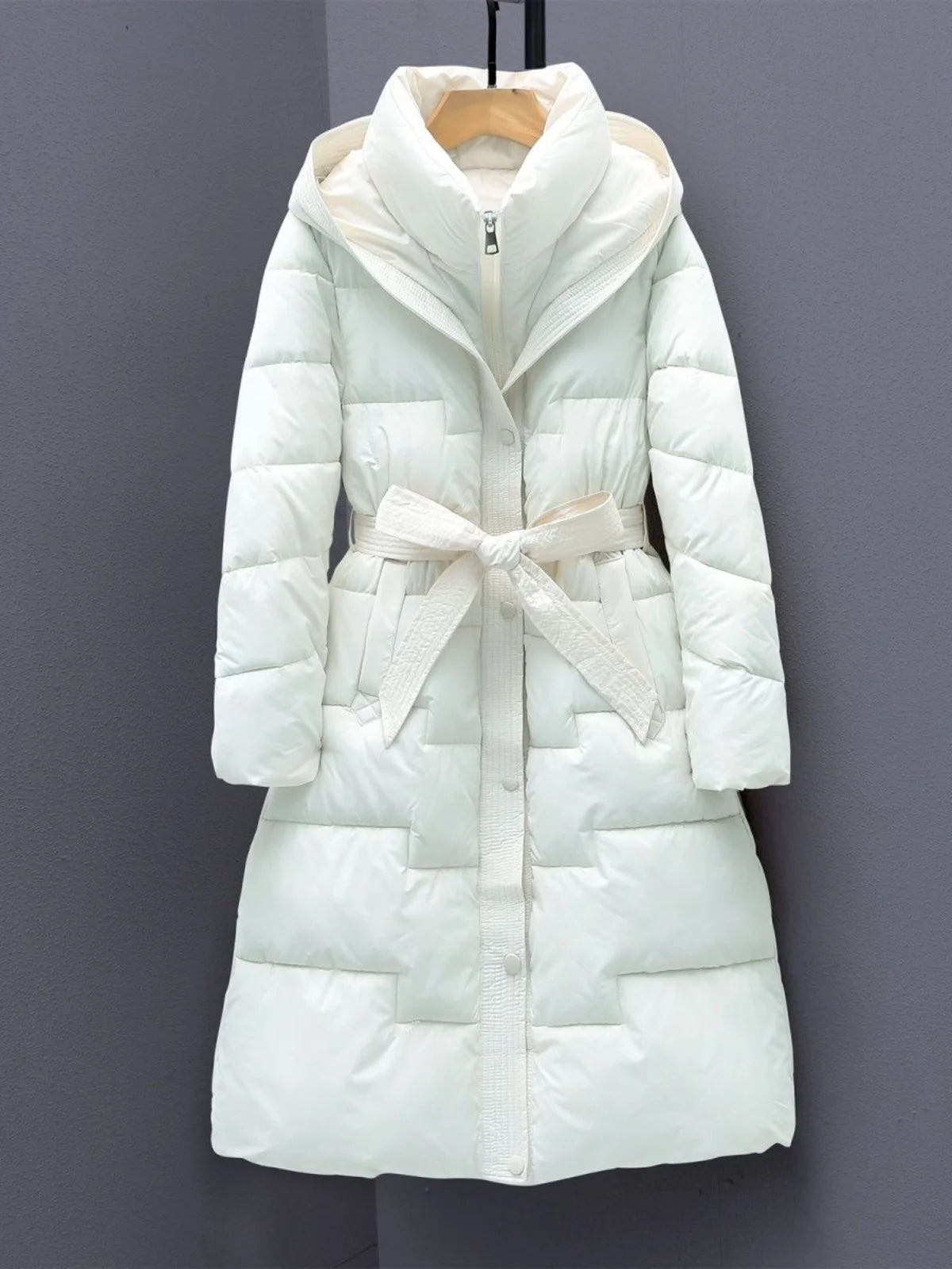 Chaqueta Larga de Aodón ueso por Encima de la Rodilla para Mujer, Sin Etiquetas, Nueva Colección de Otoño, Abrigo Moderno...