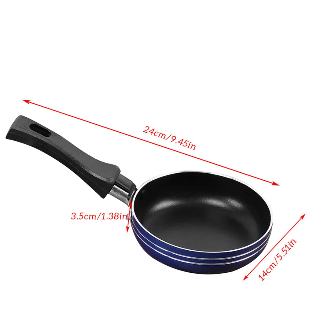 Mini sartén antiadherente de acero de 12cm/14cm/16/18cm, cacerola de Color aleatorio para utensilios de cocina