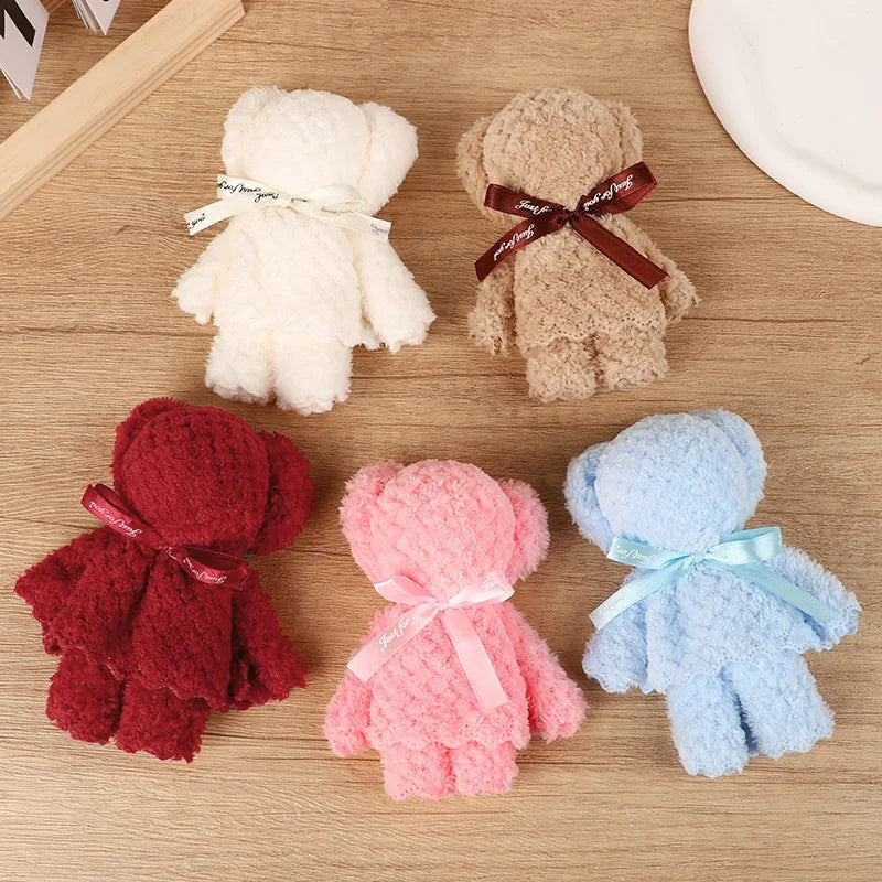 1-10 Uds. Toalla de oso de peluche, regalo para Baby Shower, recuerdos de fiesta de cumpleaños para niños, regalo de invitados de aniversario de boda, decoración navideña de Pascua
