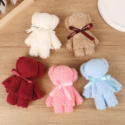 1-10 Uds. Toalla de oso de peluche, regalo para Baby Shower, recuerdos de fiesta de cumpleaños para niños, regalo de invitados de aniversario de boda, decoración navideña de Pascua