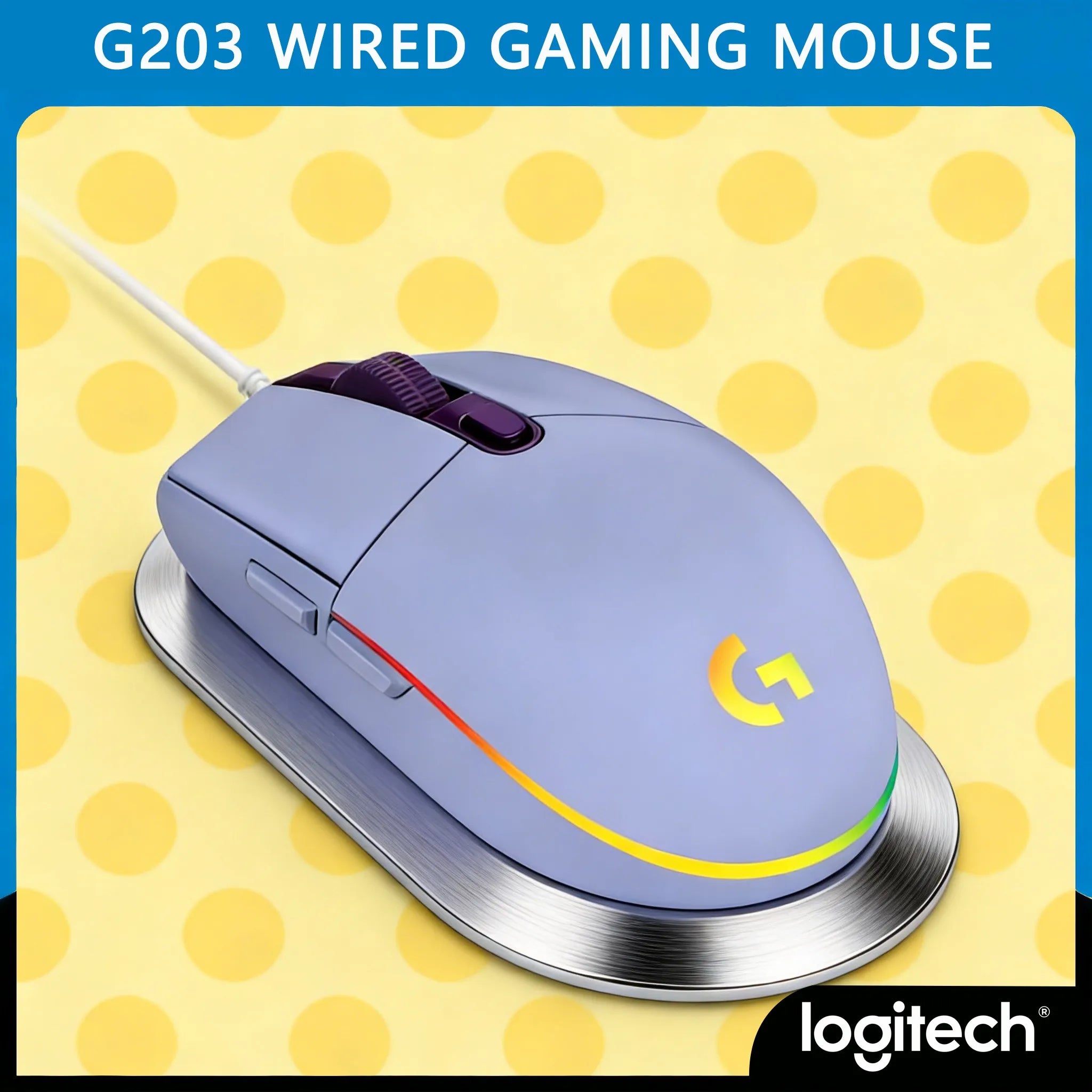 Mouse Gamer Logitech G203 | Rendimiento Duradero y Precisión para Jugadores Exigentes