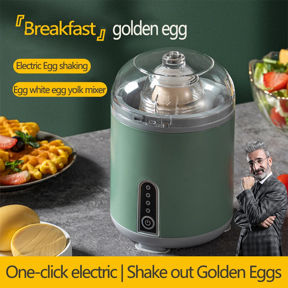 Batidora de huevos eléctrica, agitador de huevos, máquina para hacer huevos dorados, mezcla automática de huevos, blanco y y yema, suministros de cocina, homogeneizador de huevos