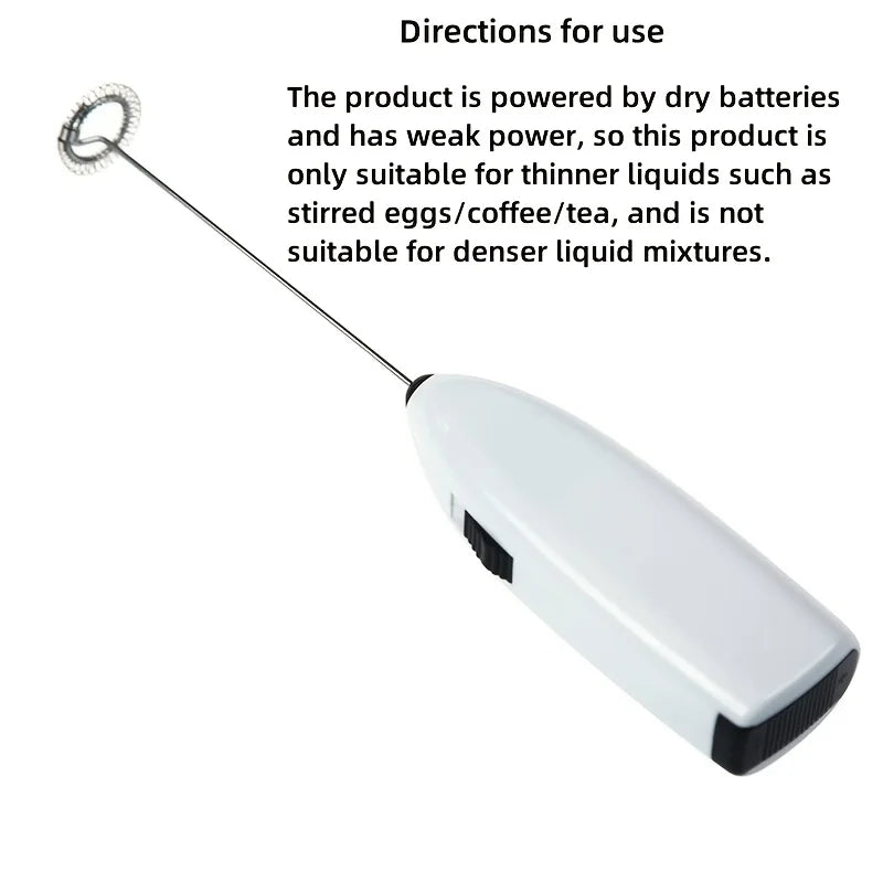 Batidor Eléctrico de Mano Mini - Espumador de Leche para Café y Cocina