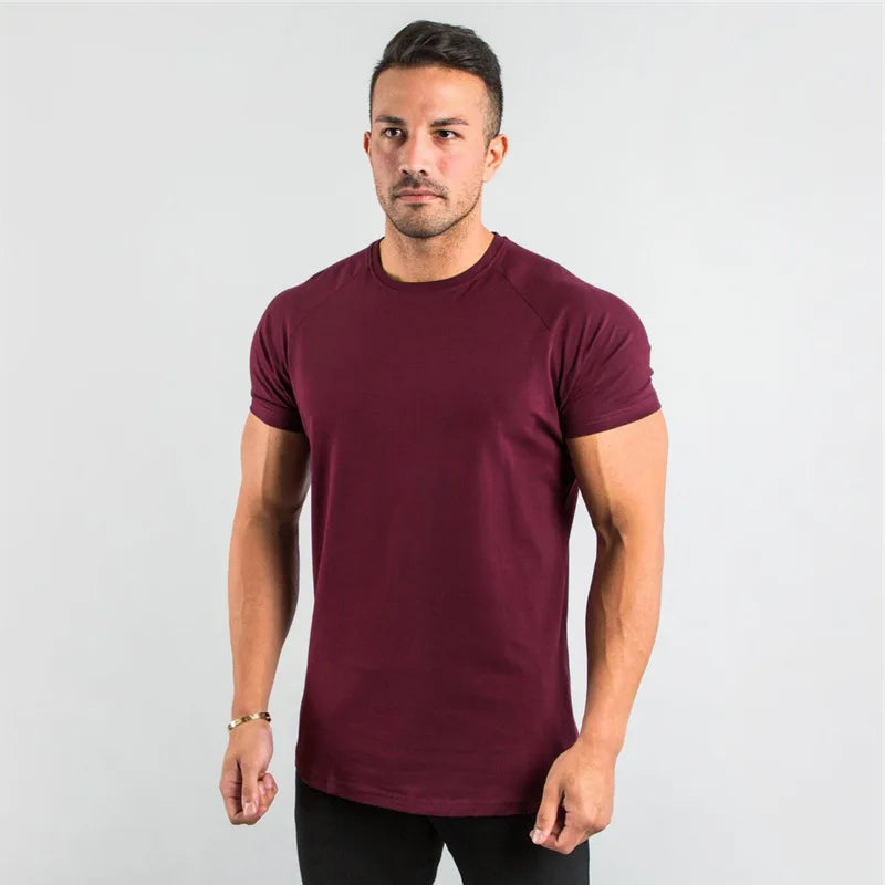 Camiseta deportiva para hombre, camiseta deportiva de manga corta para culturismo y correr, ropa deportiva para hombre, camisetas de entrenamiento para hombre, camisetas de verano para gimnasio