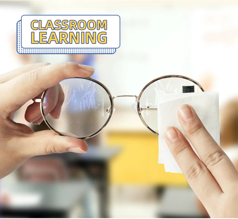 Toallitas Desechables para Gafas y Pantallas - Limpieza de Lentes (100 pcs)