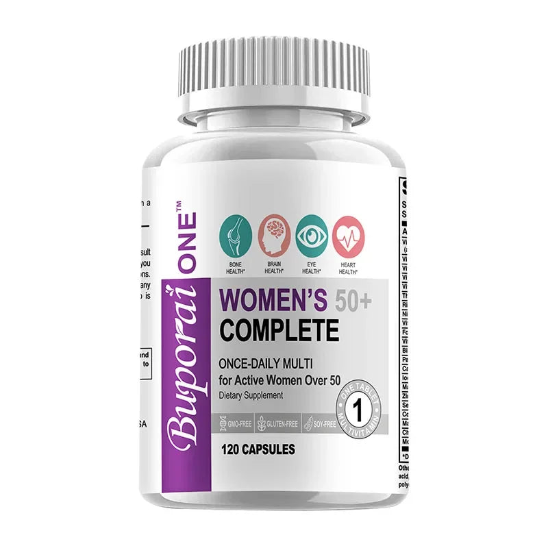 Multivitamina Completa 50+ para Mujer Xemenry | Apoyo para Huesos, Vista, Memoria, Piel y Metabolism