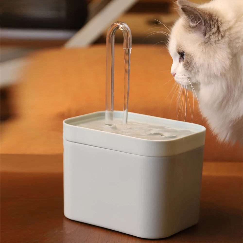 Fuente de Agua Automática para Gatos 1.5L – Bebedero Ultrasilencioso con Sistema de Filtración Recirculante