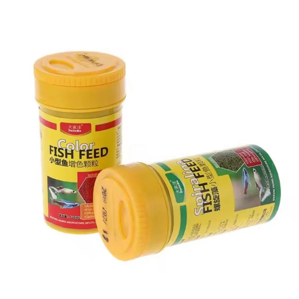 100ml peces tropicales espirulina comida gránulo pescado nutrición comida para acuario pecera Color mejorado alimentación alimentador suministros