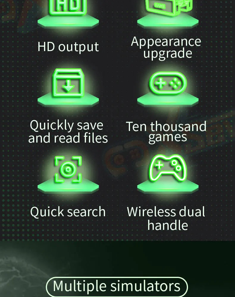 Consola Retro Y7 Super TV Game Box - 10,000+ Juegos HD Dual Control 128GB