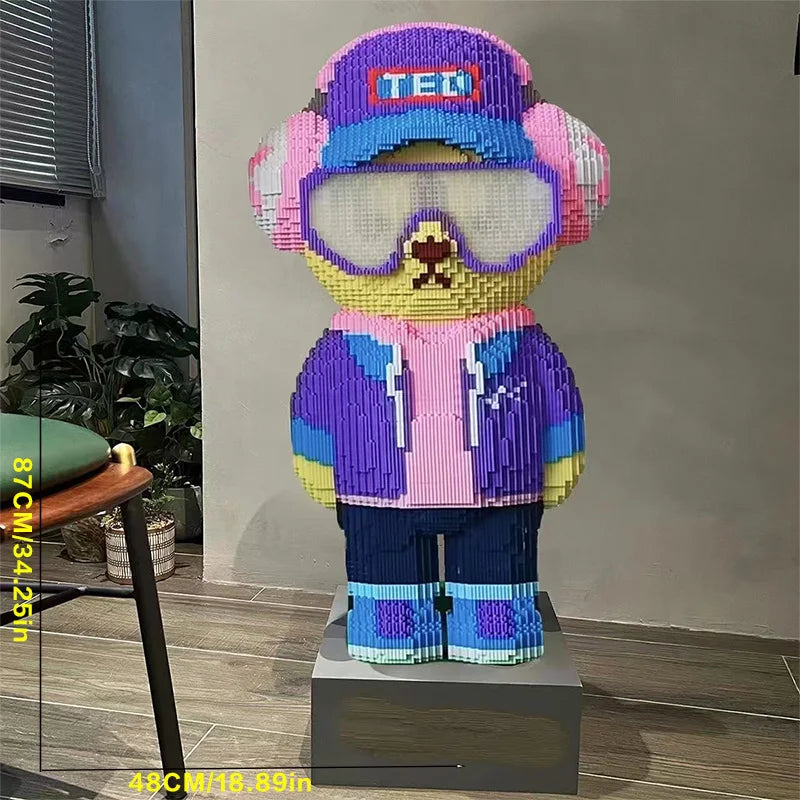 12008 piezas de oso de peluche para sala de estar, juguetes de bloques de construcción decorativos grandes, juego educativo de rompecabezas difícil, oso de peluche Buildin