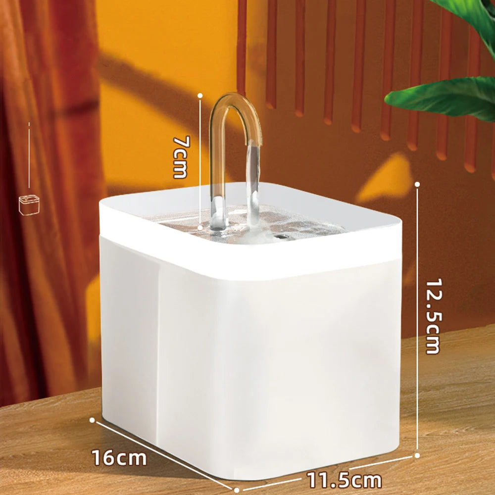 Fuente de Agua Automática para Gatos 1.5L – Bebedero Ultrasilencioso con Sistema de Filtración Recirculante