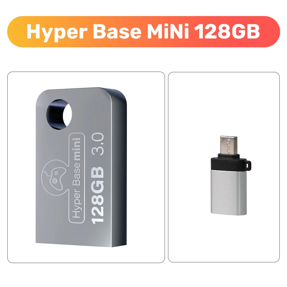 Stick Gamer Retro Hyper Base MINI 128GB | +43,000 Juegos Clásicos, Plug & Play para PC y Steam Deck