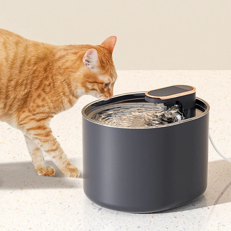 Fuente de agua para gatos de 3L con Sensor de movimiento, dispensador automático de agua para perros con luz LED, fuente de agua potable ultra silenciosa para mascotas