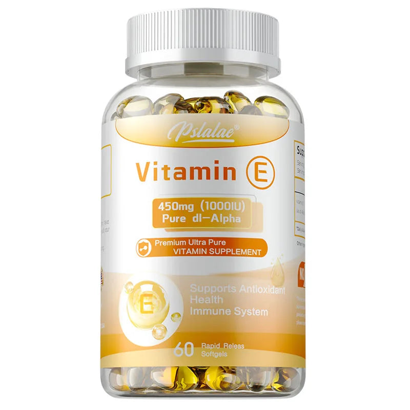 Vitamina E Xemenry | Antioxidante para Piel Hidratada, Elasticidad y Salud Ocular (30 / 60 / 120 cápsulas)