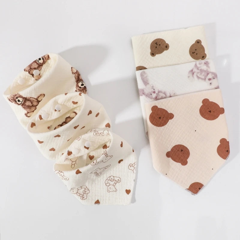 Toallitas de Muselina para Bebé - Baberos Absorbentes con Diseños de Animales