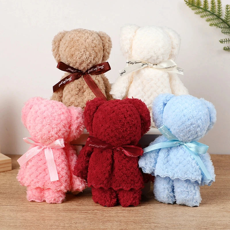 1-10 Uds. Toalla de oso de peluche, regalo para Baby Shower, recuerdos de fiesta de cumpleaños para niños, regalo de invitados de aniversario de boda, decoración navideña de Pascua