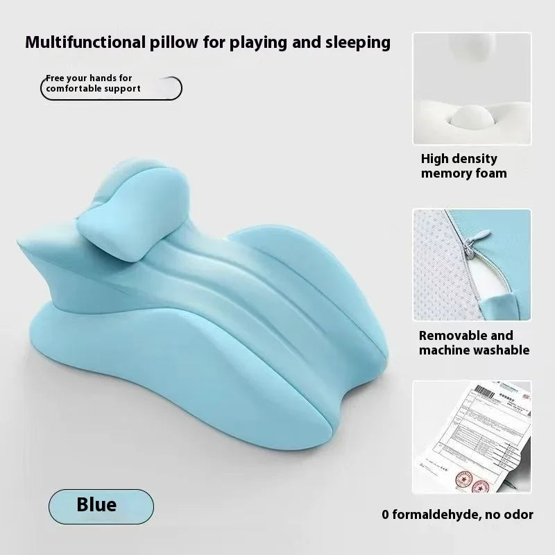 Almohada tumbada multifuncional para cama de noche, cojín de lectura propensa, almohada para teléfono, artefacto para dormir, cojín