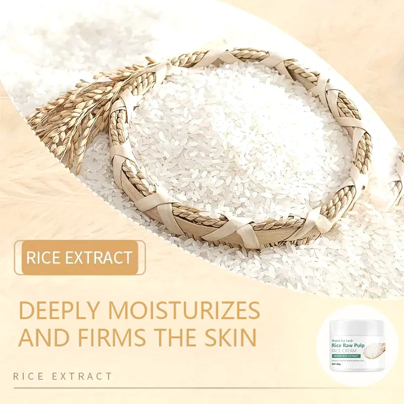 Crema Facial de Arroz - Hidratante Antienvejecimiento con Efecto Reafirmante