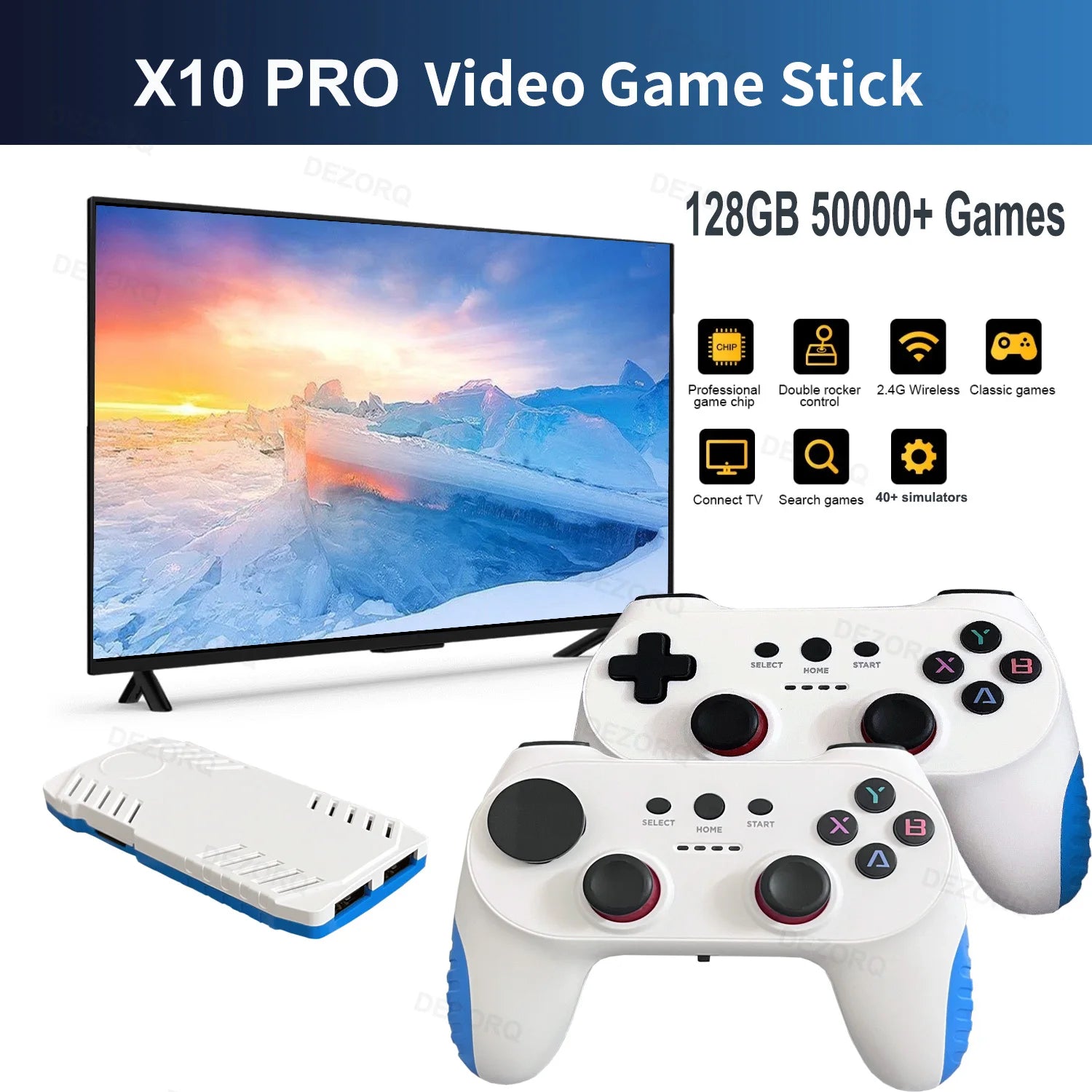 Consola X10 Pro 128GB - 50,000 Juegos Retro 4K Dual Gamepad Inalámbrico