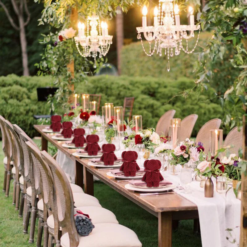 1-10 Uds. Toalla de oso de peluche, regalo para Baby Shower, recuerdos de fiesta de cumpleaños para niños, regalo de invitados de aniversario de boda, decoración navideña de Pascua