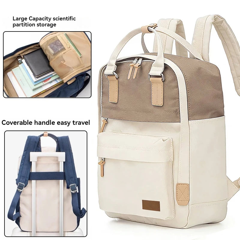 Mochila para Laptop 15.6" Mujer - Impermeable con Portavasos Gran Capacidad