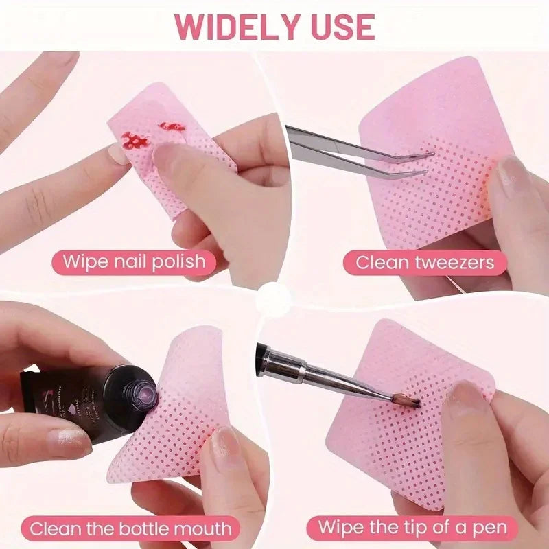 Toallitas para Uñas sin Pelusa - Limpieza Profesional para Manicure (200 pcs)